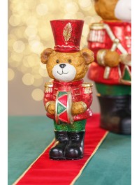SWEET BEAR BARNABEY TAMBOUR POLYRESINE 11.5CM X 14CM X 29.5CM