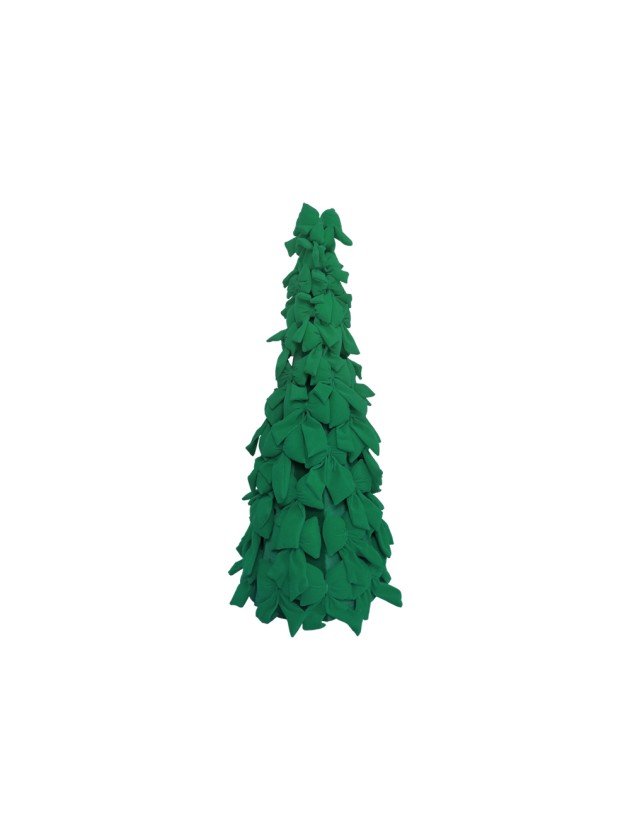 GREEN VELVET BOWS XMAS TREE DIA 20CM X 60CM