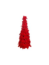 SAPIN NOEUDS VELOURS ROUGES DIA 20CM X 60CM