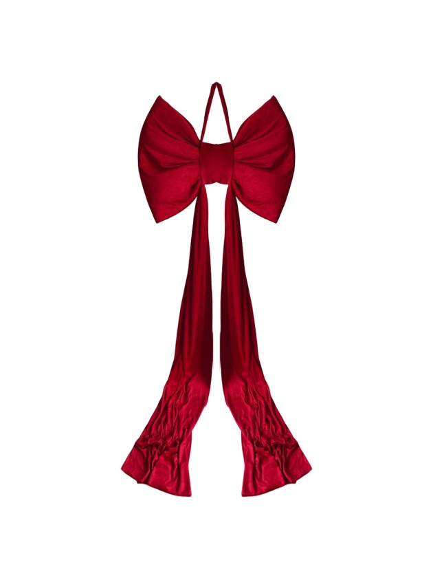 XXL RED VELVET BOW 80CM X 8CM X 220CM