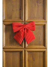 SCHLEIFE SAMT ROT STRUKTURIERT 34CM X 5CM X 36CM