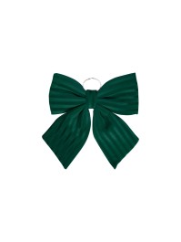 GREEN VELVET TEXTURED BOW 34CM X 5CM X 36CM