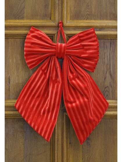 SCHLEIFE SAMT ROT STRUKTURIERT 45CM X 4CM X 60CM