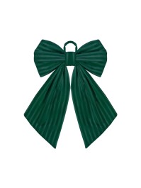 GREEN VELVET TEXTURED BOW 45CM X 4CM X 60CM