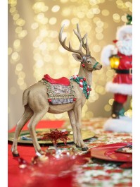 RESIN SANTA\'S DEER 30.5CM X 14CM X 40CM