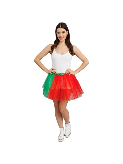 TUTU SUPPORTER ROUGE ET VERT TU - 39CM