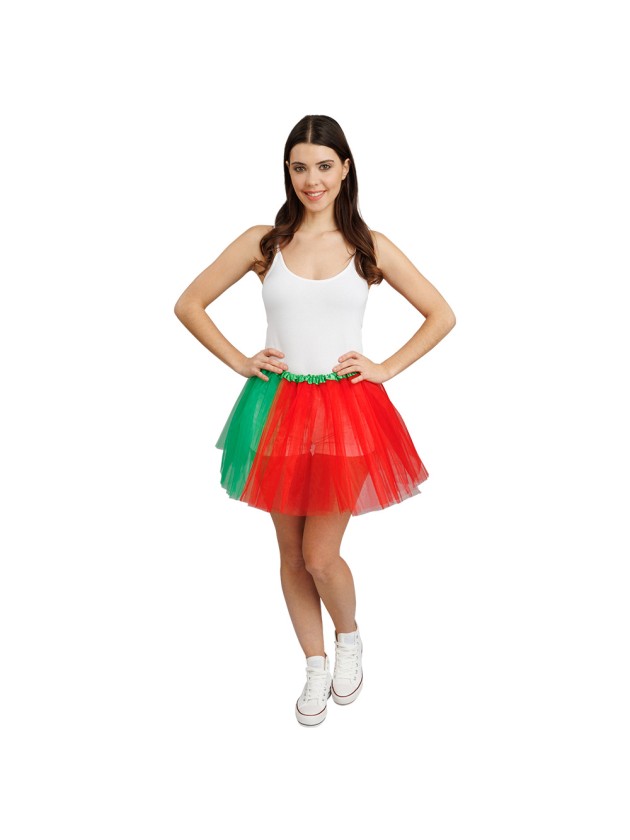 TUTU SUPPORTER ROUGE ET VERT TU - 39CM