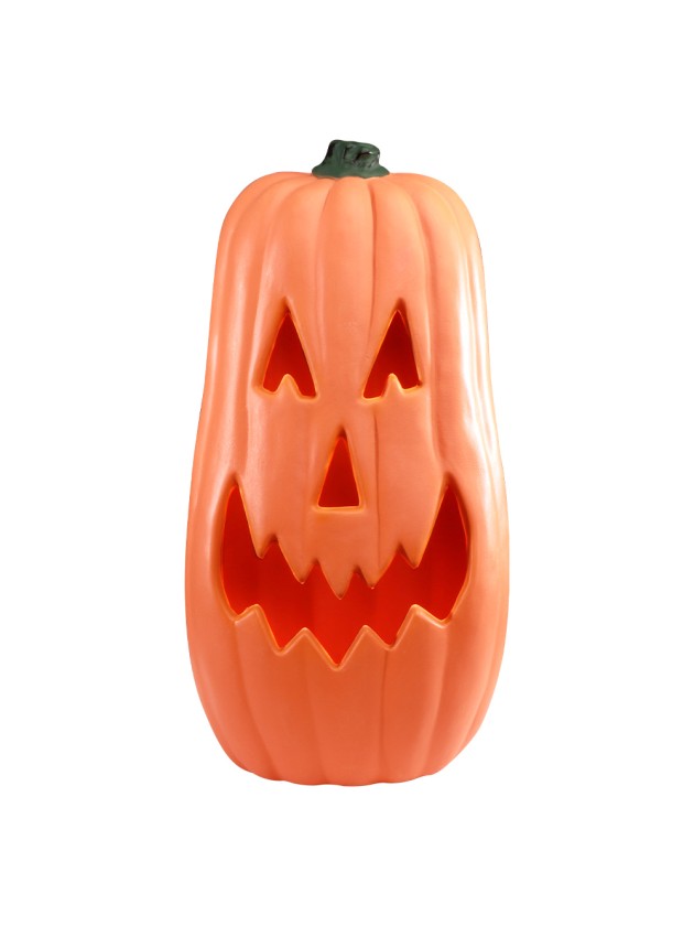 PLASTIC ORANGE PUMPKIN WITH LED LIGHT 35CM X 18CM X 68CM