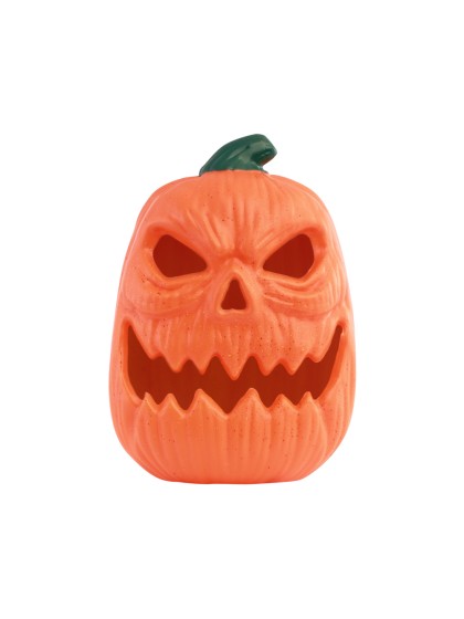 CITROUILLE PLASTIQUE AVEC LED 20CM X 15CM X 28CM