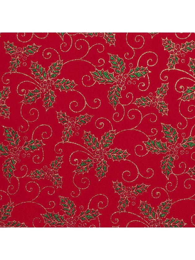 CHEMIN DE TABLE VELOURS ROUGE HOUX 28CM X 3M