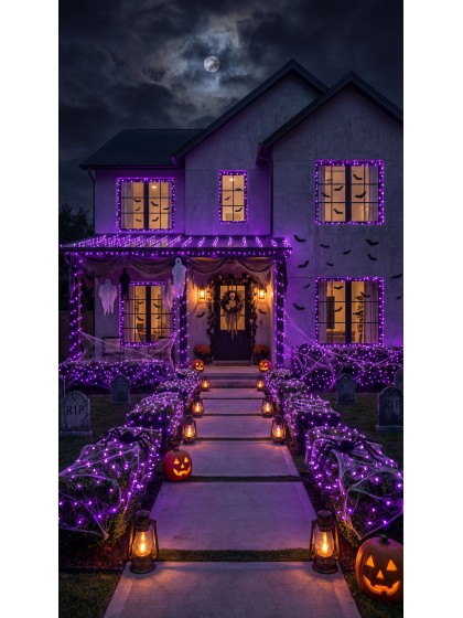 GUIRLANDE 200 LED VIOLET 20M 20M