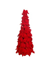 RED VELVET BOWS XMAS TREE DIA 35CM X 120CM