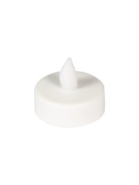 SET OF 6 WHITE LED TEALIGHTS DIA 3.8CM X 3.5CM