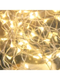 GARLAND 20 MINI LED WARM WHITE WITH TIMER 2M
