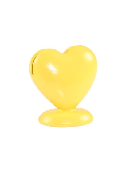 8 RESIN YELLOW HEART SHAPE CARD HOLDER 
