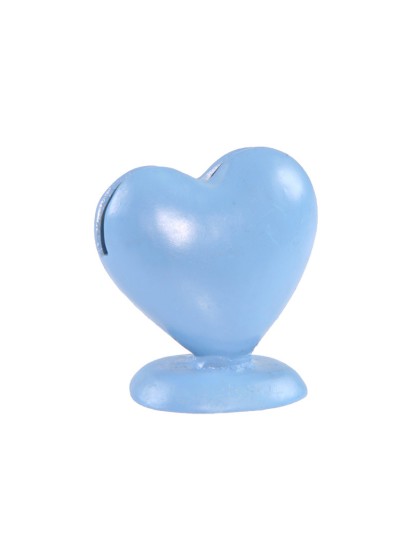 8 RESIN LIGHT BLUE HEART SHAPE CARD HOLDER 