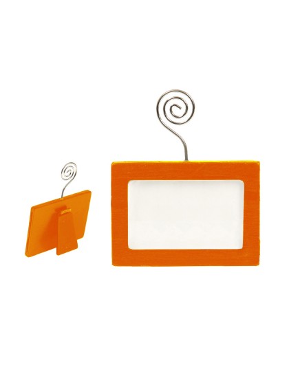 8 DARK ORANGE PHOTO FRAME NAME HOLDERS 8.5CM 