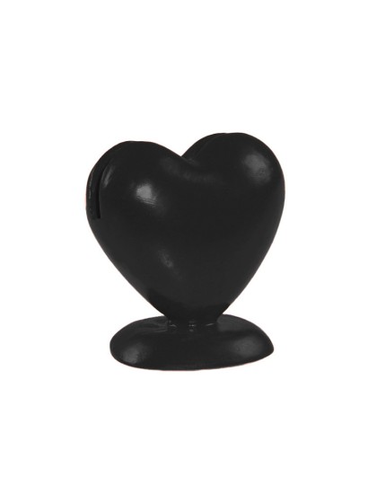8 RESIN BLACK HEART SHAPE CARD HOLDER 