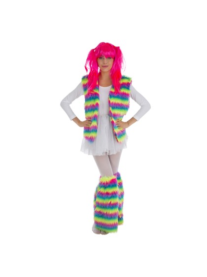 GILET PELUCHE ARC EN CIEL TU