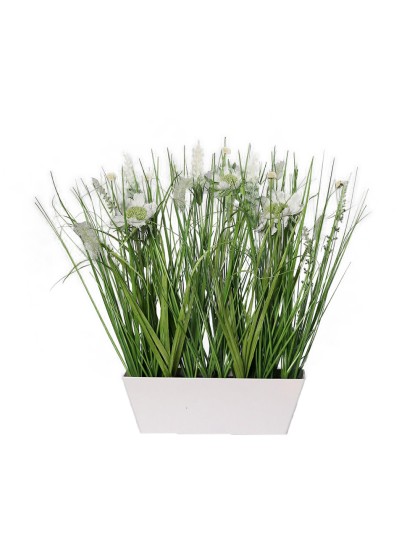 ARRANGEMENT FLORAL BLANC 37CM