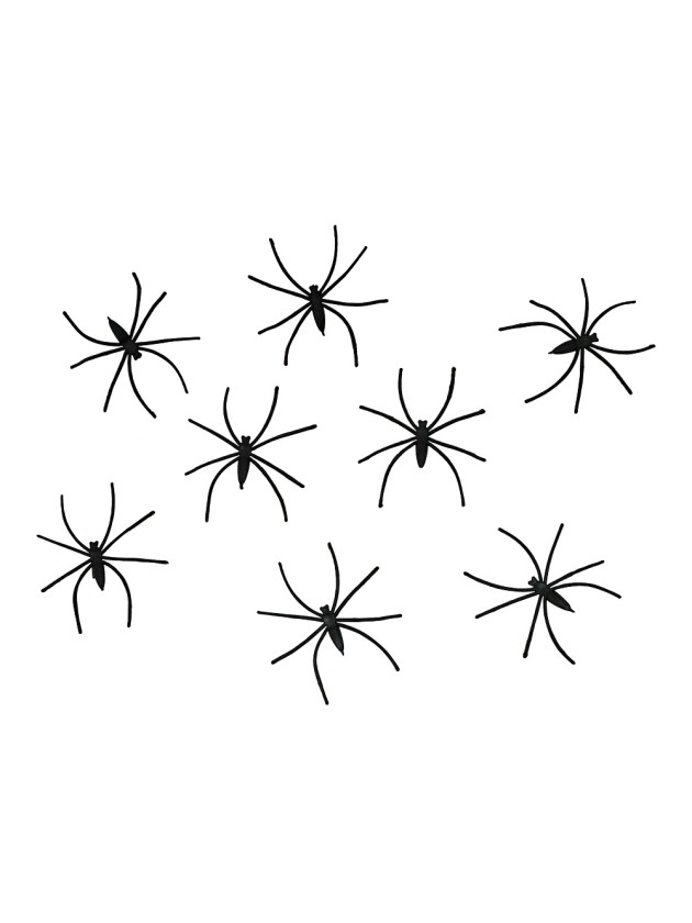 24 ARAIGNEES PP AVEC CROCHET NOIRES 4CM X 4.4CM