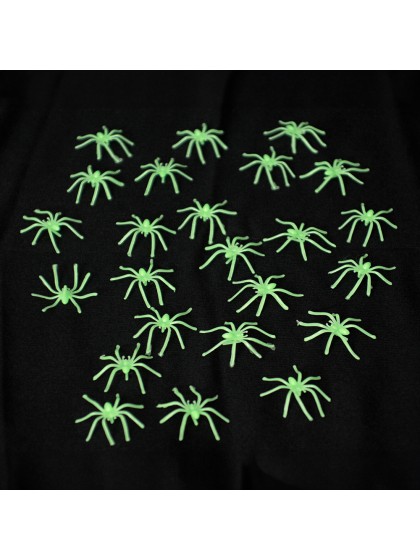 24 PP SPIDERS GLOW IN THE DARK 3.8CM X 4.1CM
