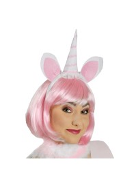 HAARREIF EINHORN ROSA UND WEISS 