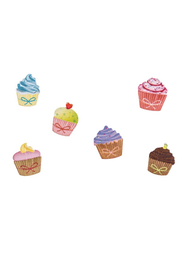 BEUTEL 24 KONFETTI AUS TISCH CUPCAKE 