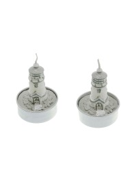 SET 2 KERZEN LEUCHTTURM 6CM