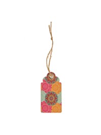 KARTE 15 ETIKETTEN THEME BOHEME MIT OEILLET 6CM X 3CM