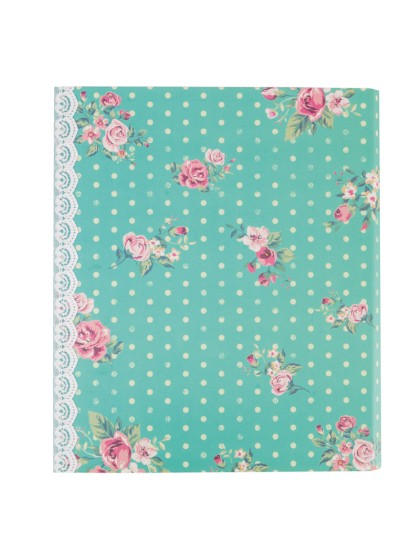 GÄSTEBUCH 60 SEITE THEME SHABBY GRÜN PASTELL 24CM X 20CM