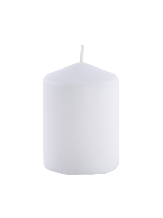 WHITE PILLAR CANDLE 6CM X 10CM