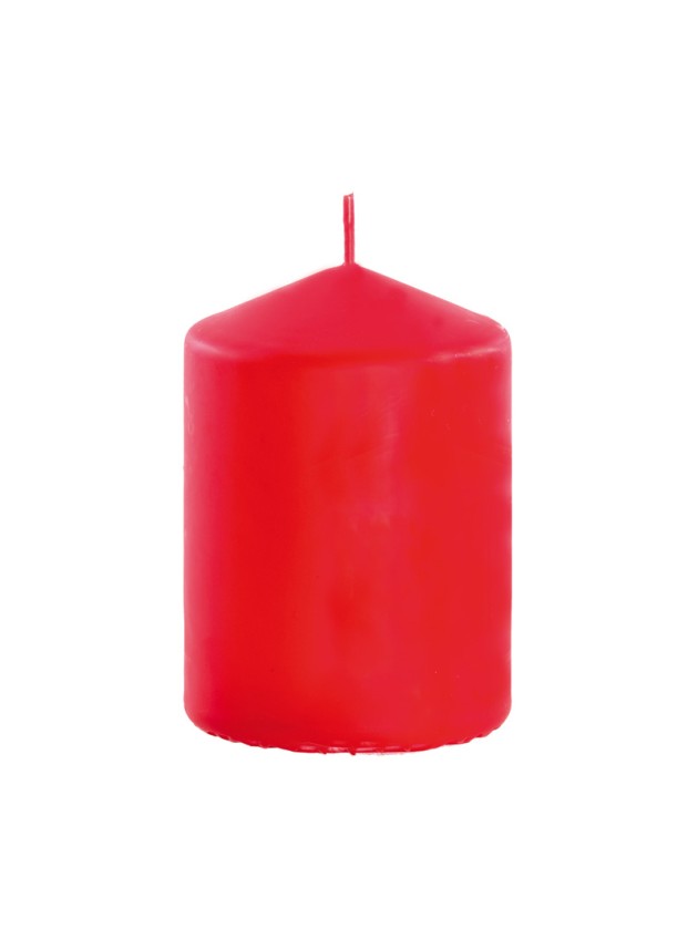 RED PILLAR CANDLE 6CM X 10CM