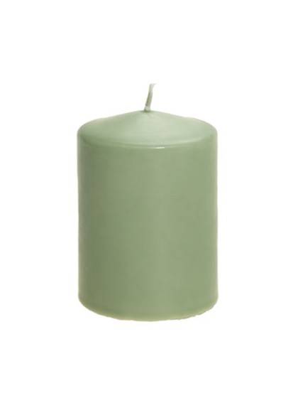 BOUGIE CYL VERT SAUGE 6CM X 10CM
