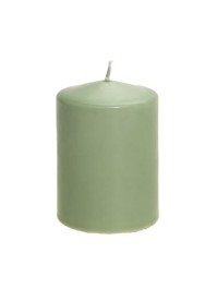 SAGE GREEN PILLAR CANDLE 6CM X 10CM