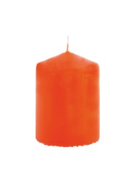 ORANGE PILLAR CANDLE 6CM X 10CM