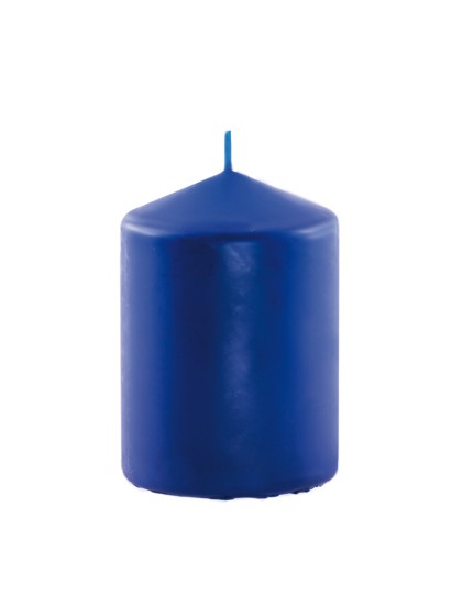 ROYAL BLUE PILLAR CANDLE 6CM X 10CM
