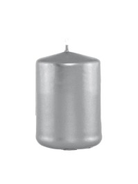 BOUGIE CYL ARGENT METAL 6CM X 10CM