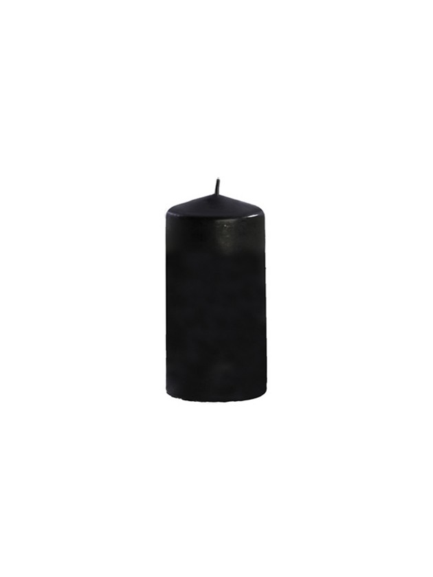 BLACK PILLAR CANDLE 4CM X 6CM