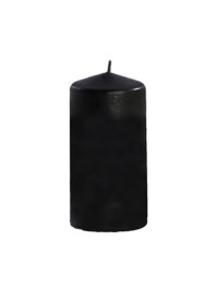 BLACK PILLAR CANDLE 4CM X 6CM