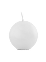 WHITE BALL CANDLE DIA 6CM