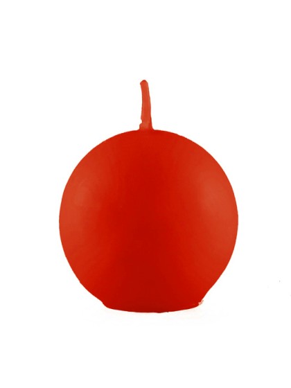 BOUGIE BOULE ROUGE DIA 6CM