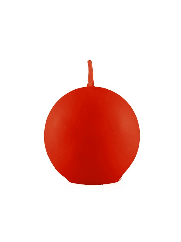 RED BALL CANDLE DIA 6CM