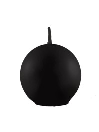 BLACK BALL CANDLE DIA 6CM