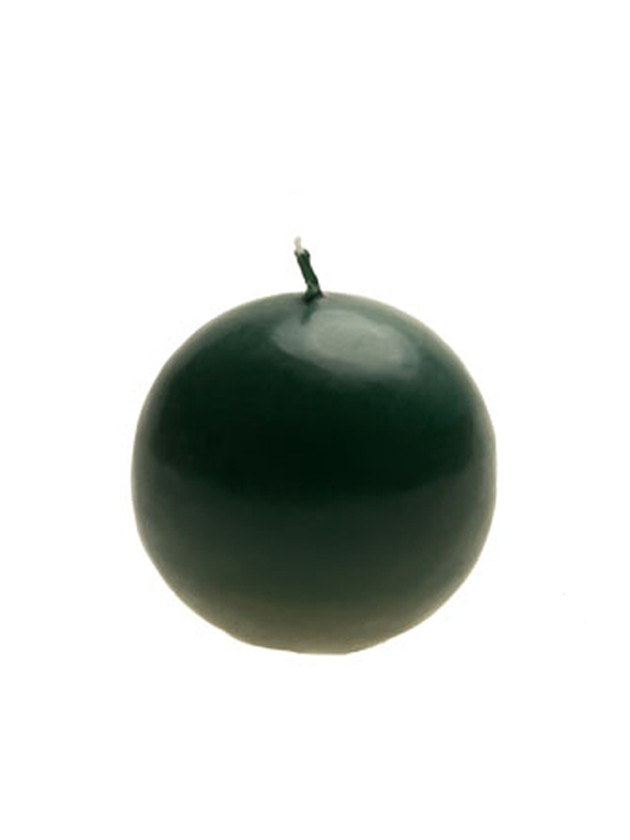 JUNGLE GREEN BALL CANDLE DIA 6CM