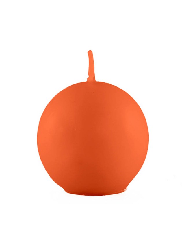 BOUGIE BOULE ORANGE DIA 6CM