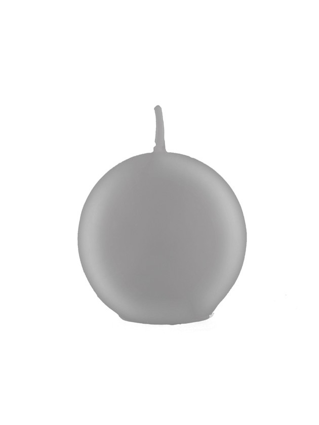 BOUGIE BOULE ARGENT METAL DIA 6CM