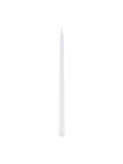 SET OF 2 WHITE TAPER CANDLES 30CM