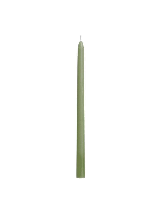 SET OF 2 SAGE GREEN TAPER CANDLES 30CM