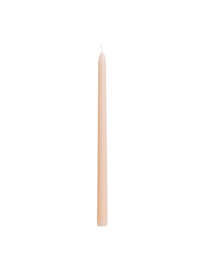 SET OF 2 PEACH TAPER CANDLES 30CM